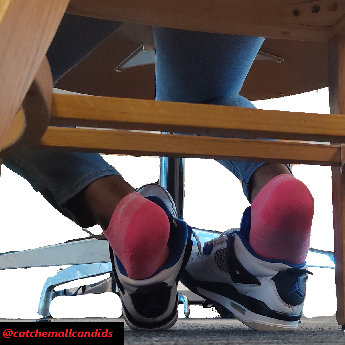 Pink Sock Shoeplay in Jordans