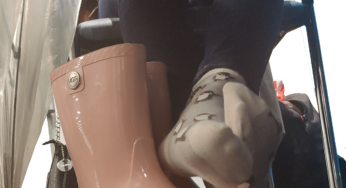 Grey Penguin Socks out of Pink Uggs