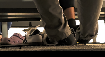 Lesbian Couple Touching Feet