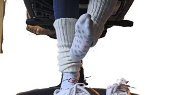 Ebony Air Force Dipping with Leggings and Hello Kitty Socks