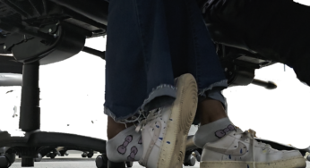 Ebony Air Force Shoeplay with Hello Kitty Socks