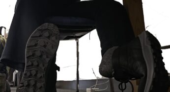 Latina Grey Sock Shoeplay in Black Boots
