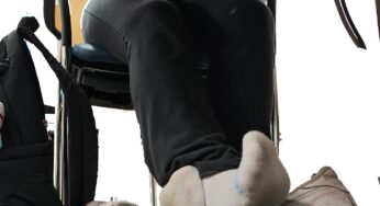Latina Socked Shoeplay in Worn Reeboks 5