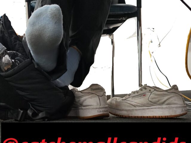 Latina Blue Socks out of Worn Reeboks