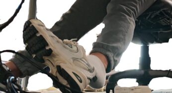 Latina White Socks and New Balance Shoeplay
