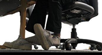 Ebony Air Force Shoeplay with Striped Socks