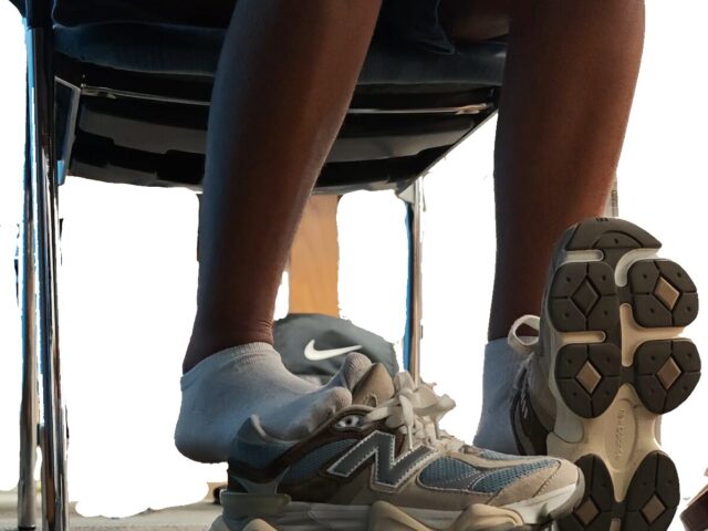 Ebony Socked Shoeplay in New Balance 9060s