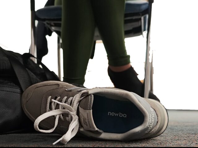 Ebony Black Socks out of New Balance 574s