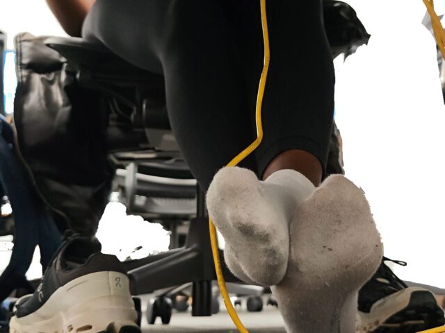 Ebony Dirty White Socks out of Cloudultras