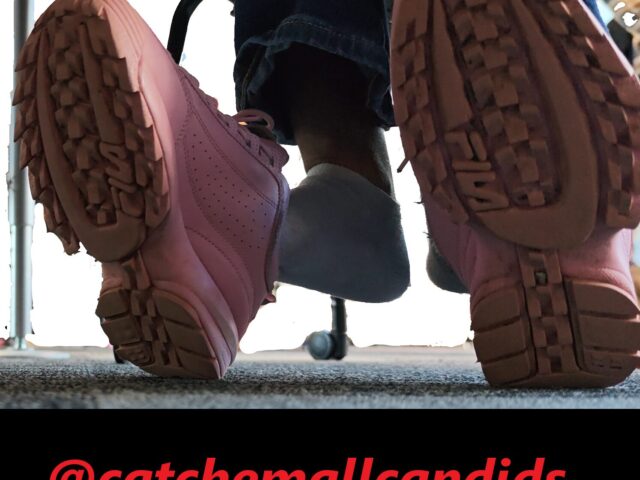 Ebony Pink Fila Shoeplay Up Close