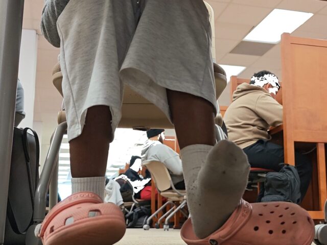 Ebony Dirty Socks Orange Croc Shoeplay